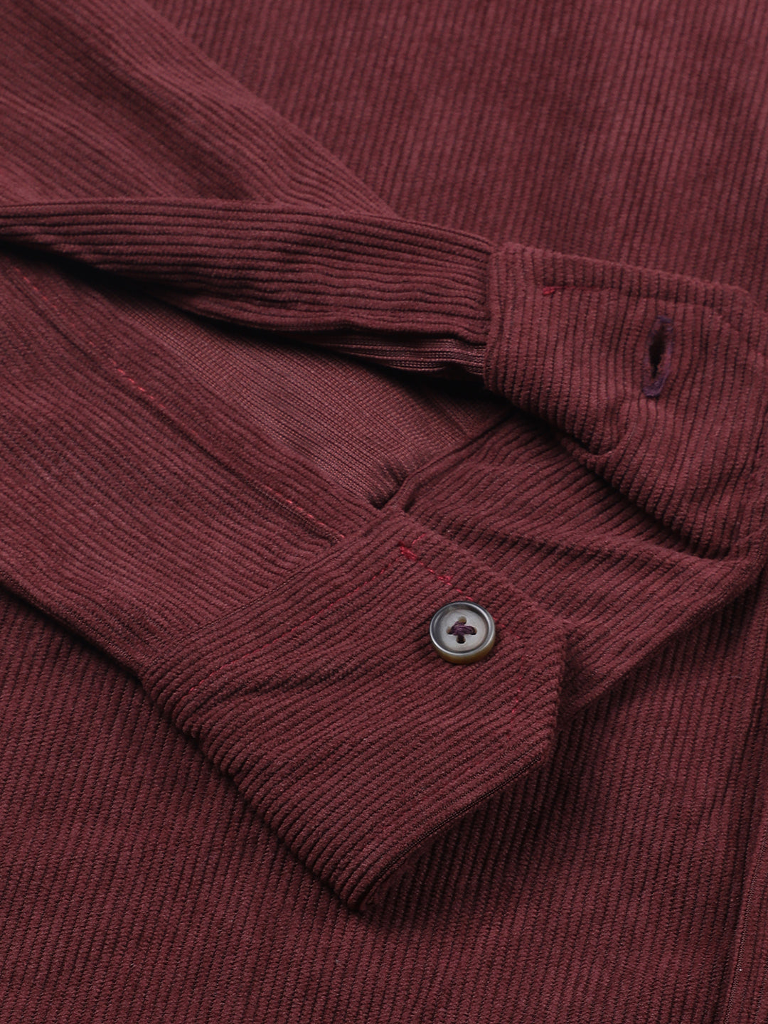 Men’s Corduroy Shirt – Regular Fit, Full Sleeve, Vintage 90’s Style - Wine