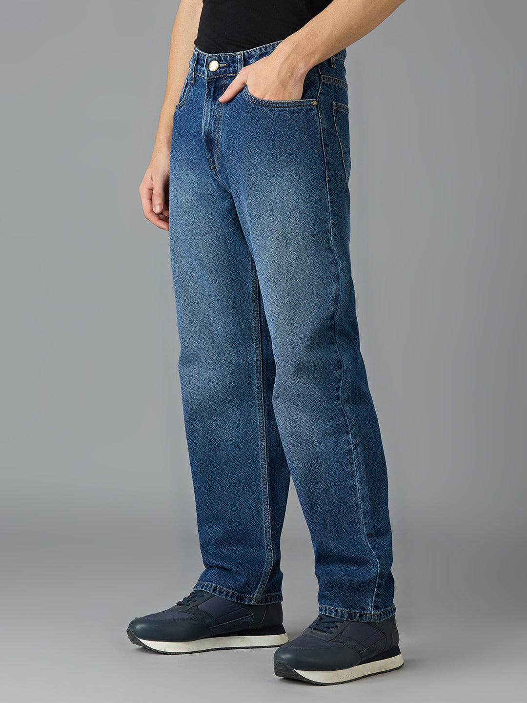 Men Casual Wear Regular Fit Blue Jeans