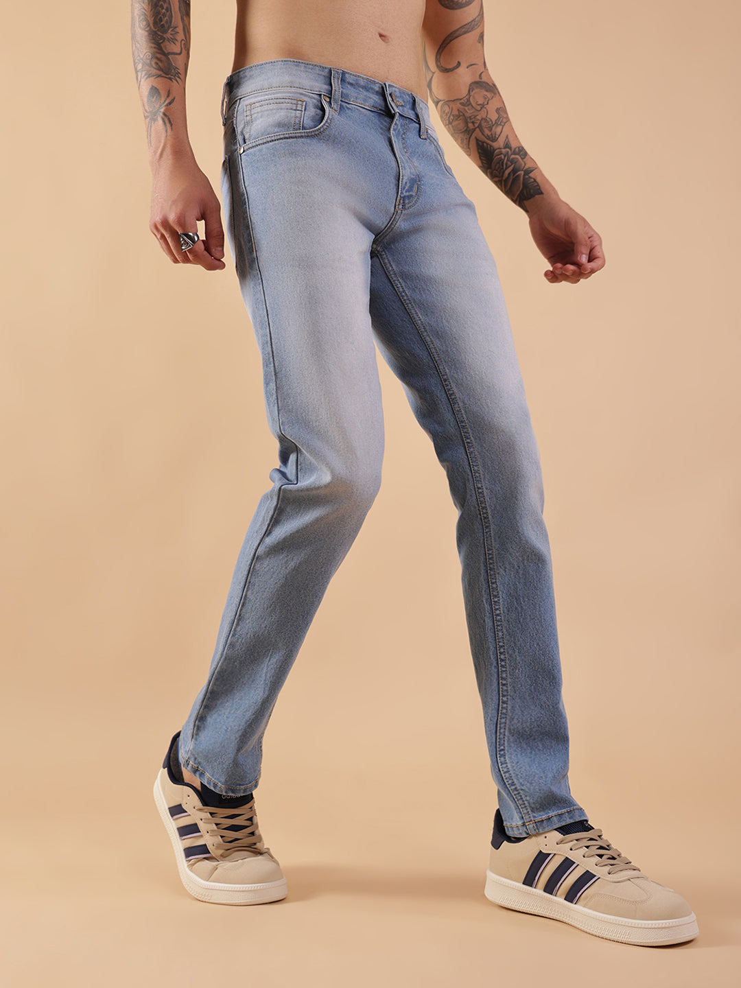 Men Slim Fit Jeans - Light Blue