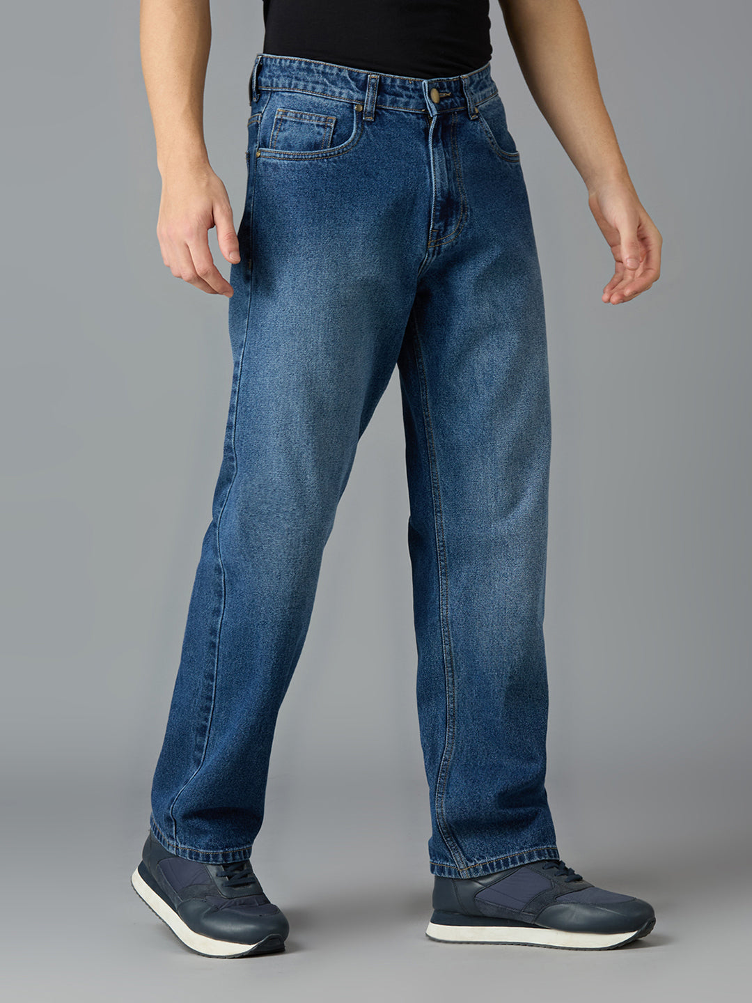 Men Casual Wear Regular Fit Blue Jeans