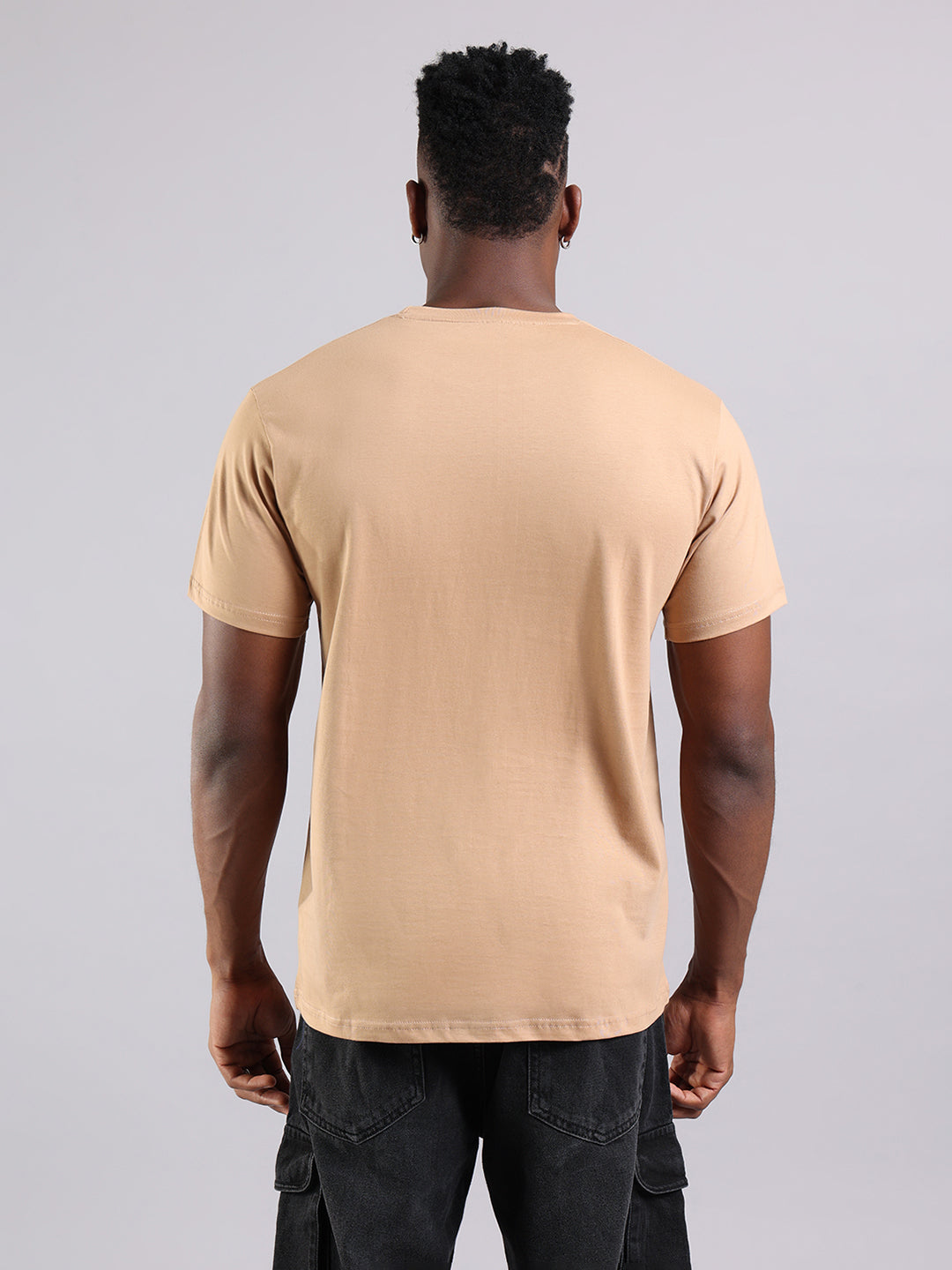 Beige Regular Fit T-Shirt - Brave Mode On
