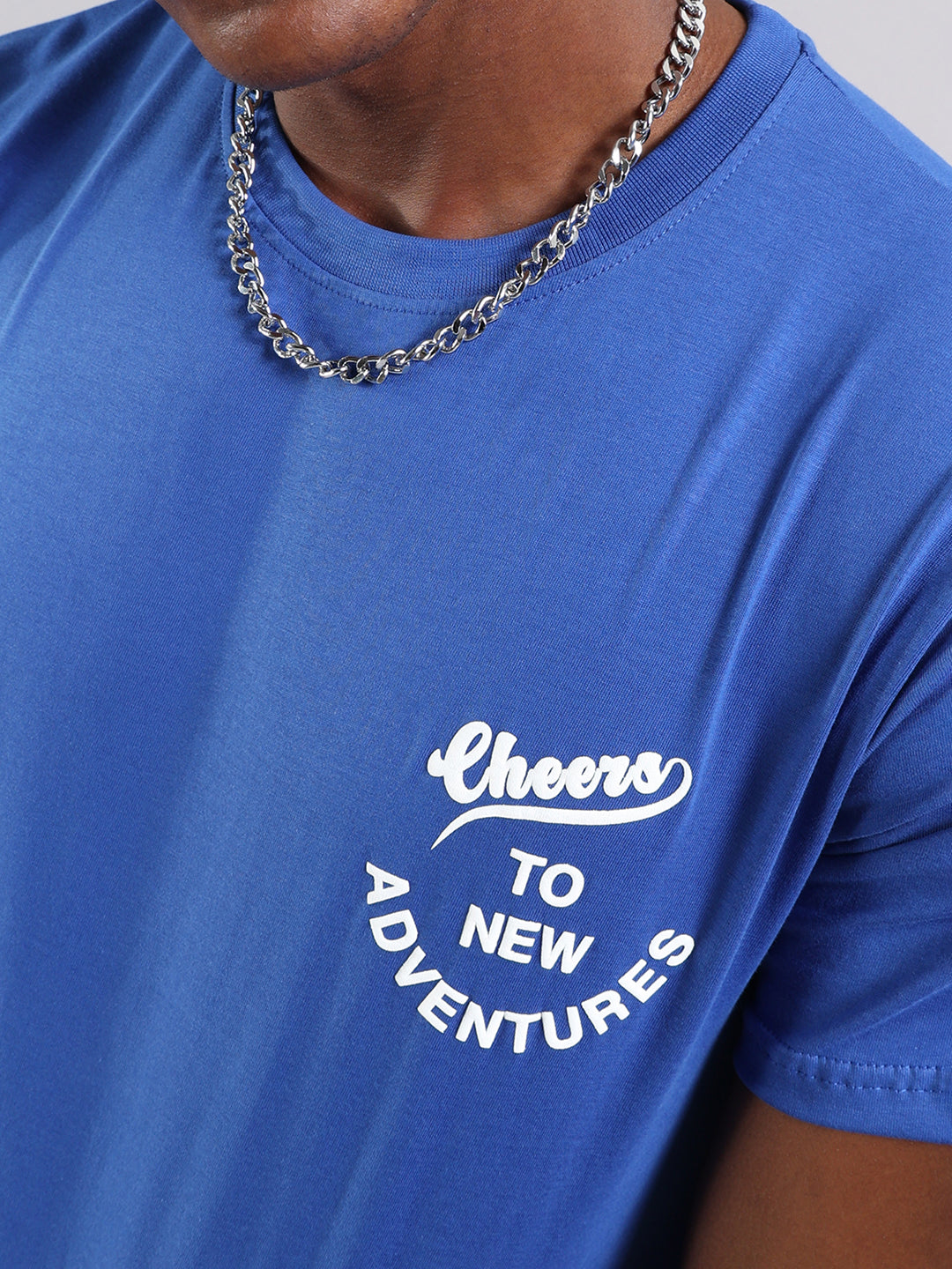 Royal Blue Adventure Quote Regular Fit T-Shirt