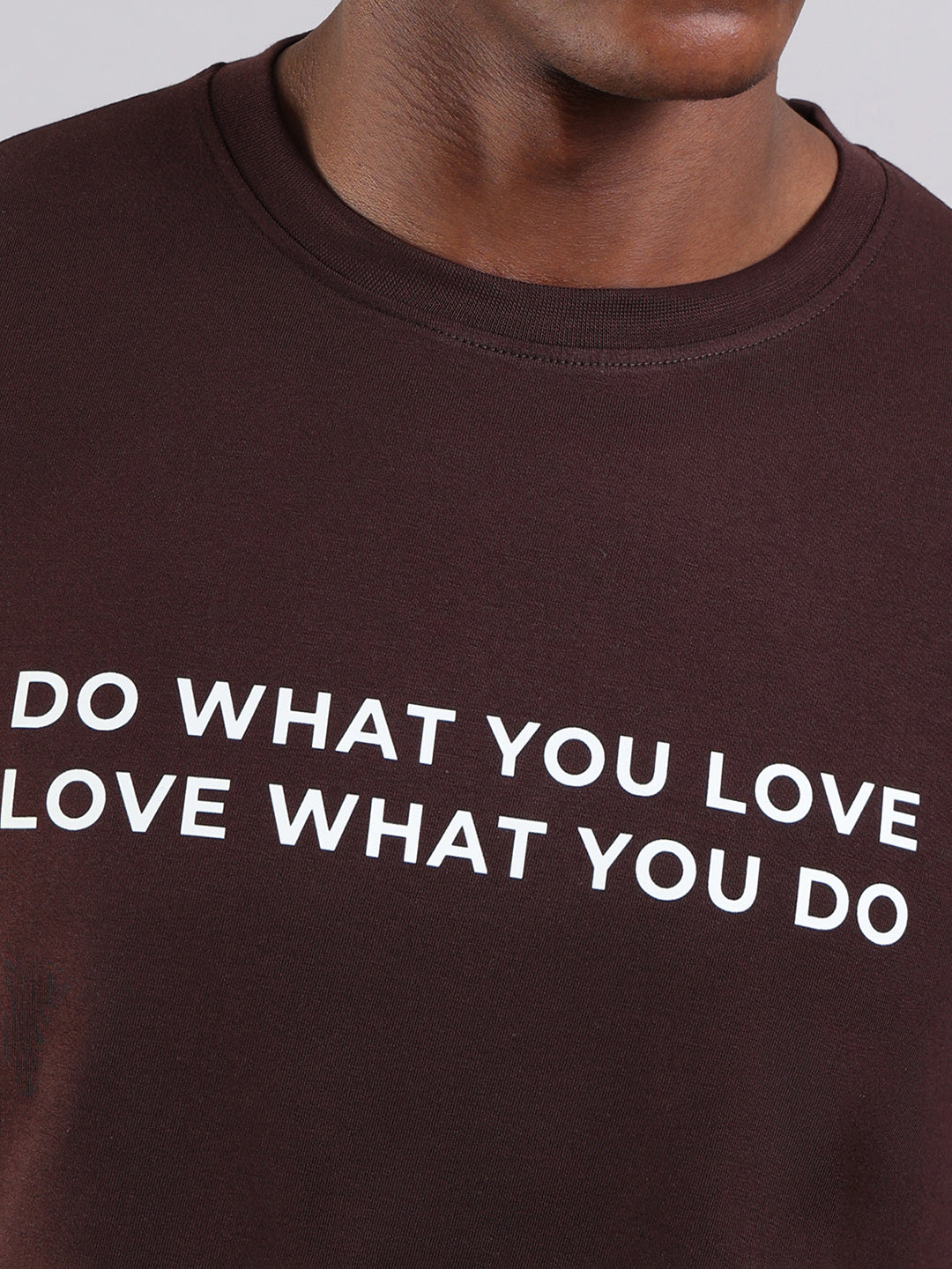 Brown Regular Fit T-Shirt - “Do What You Love”
