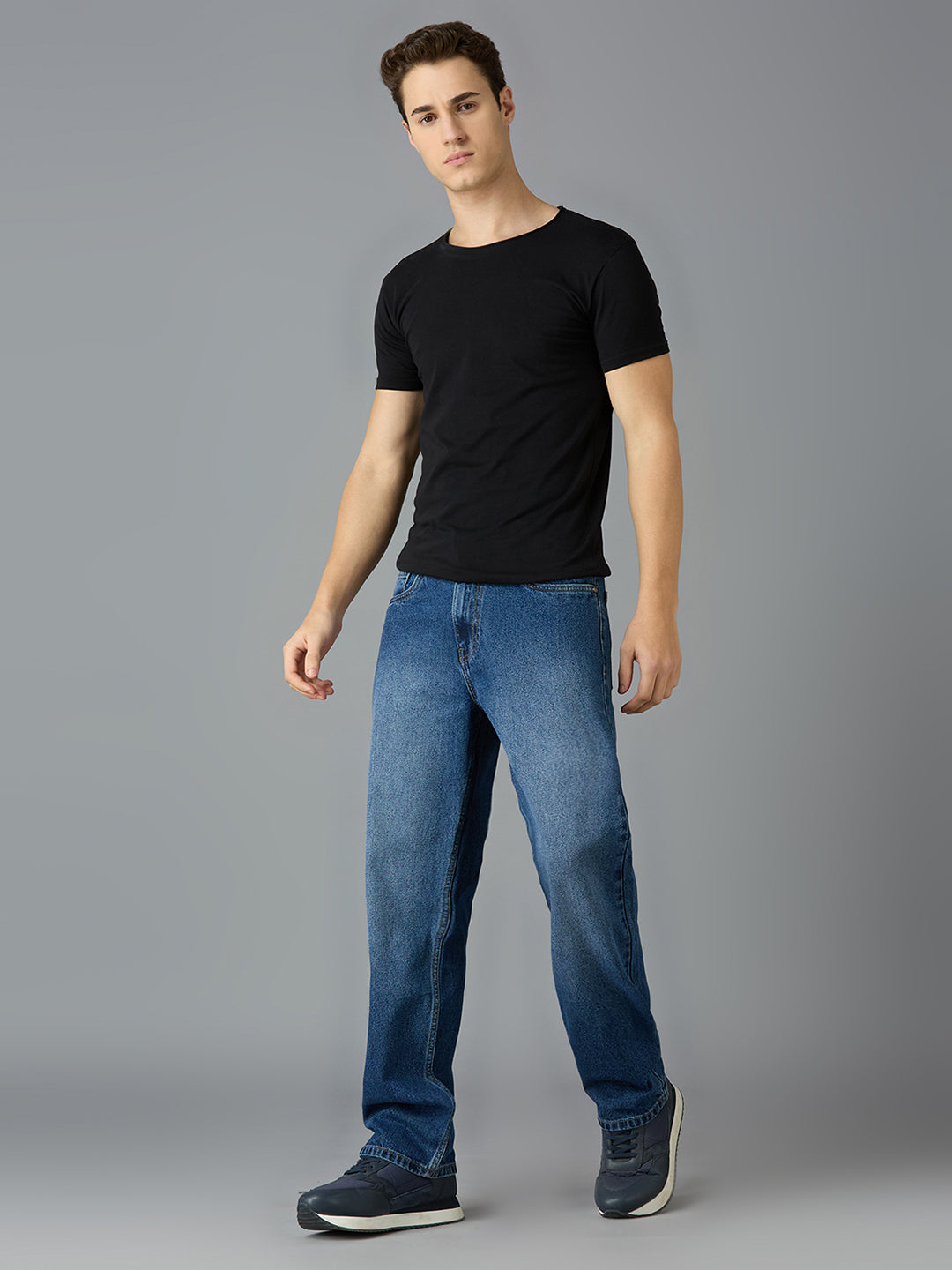 Men Casual Wear Regular Fit Blue Jeans
