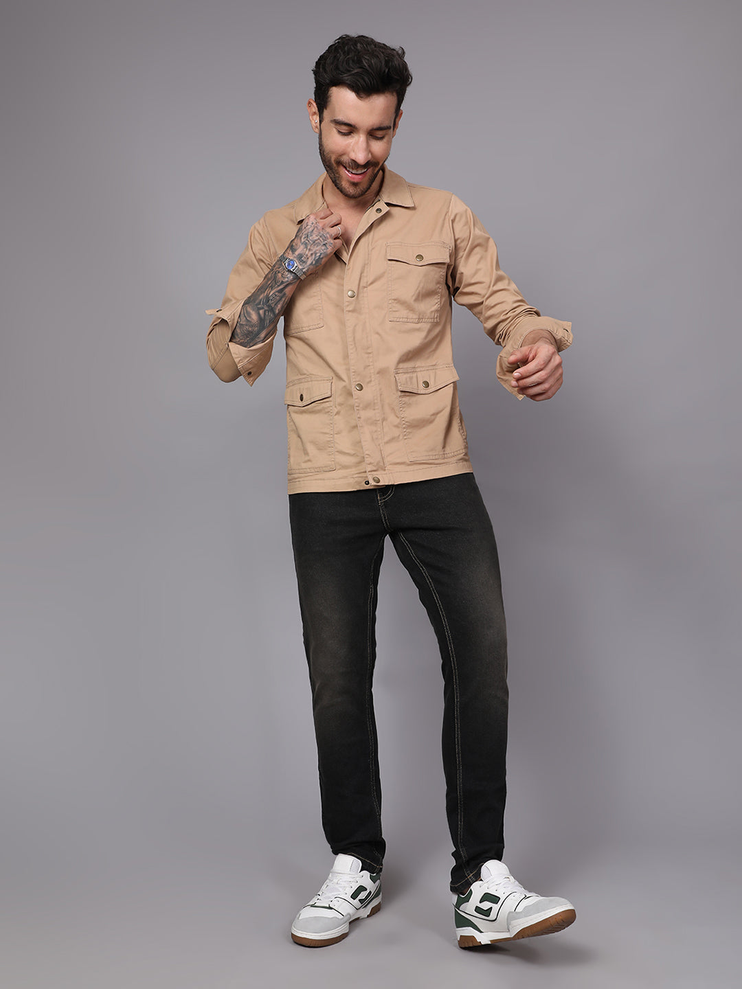 Men Slim Fit Jeans - Charcoal