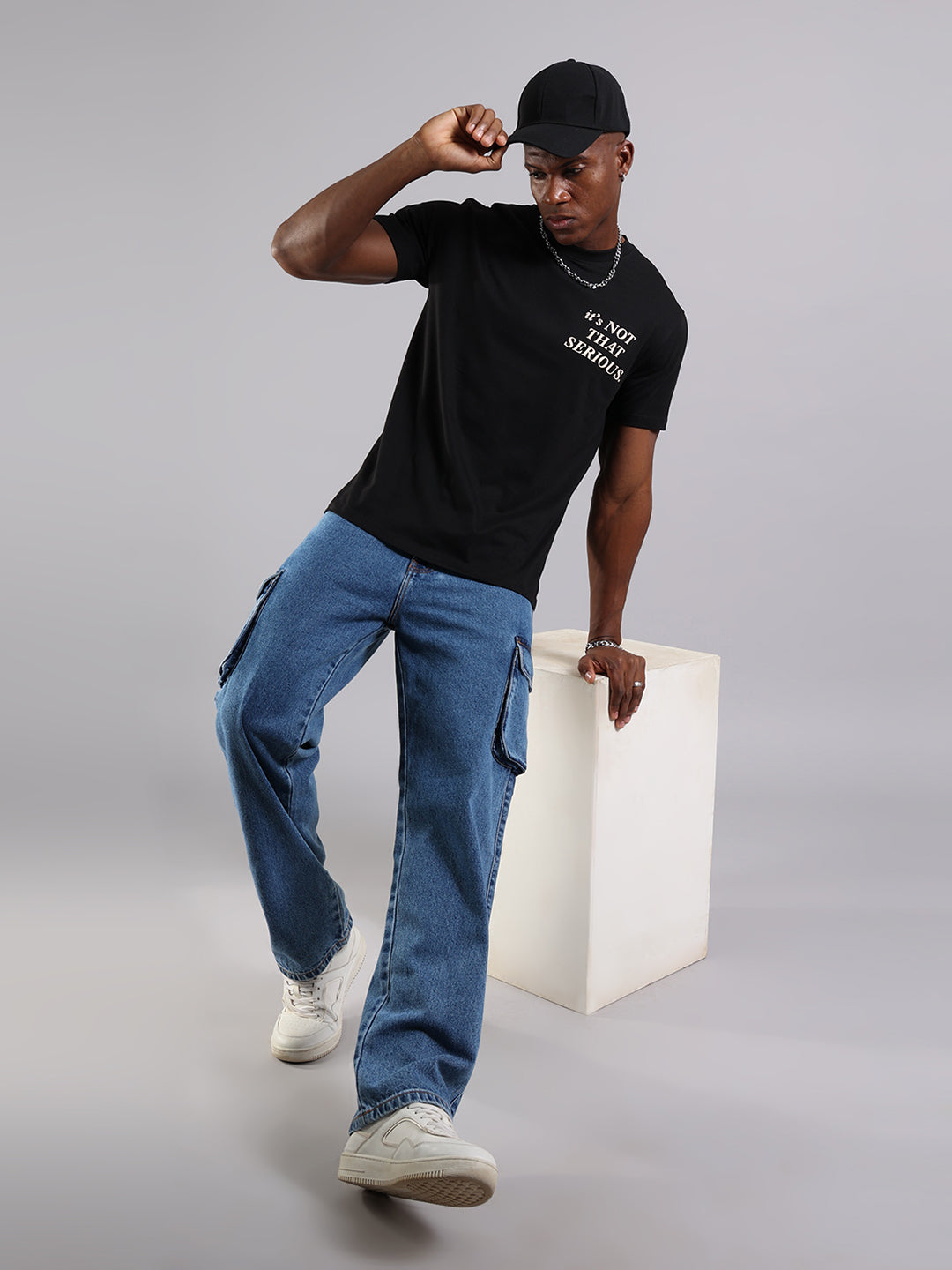 Black Regular Fit T-Shirt - It's Not That Serious