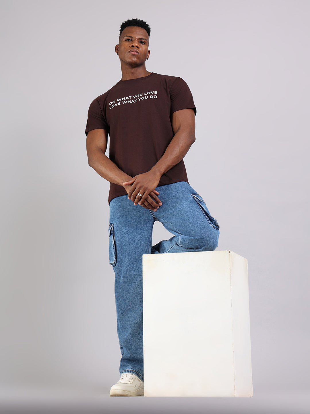 Brown Regular Fit T-Shirt - “Do What You Love”