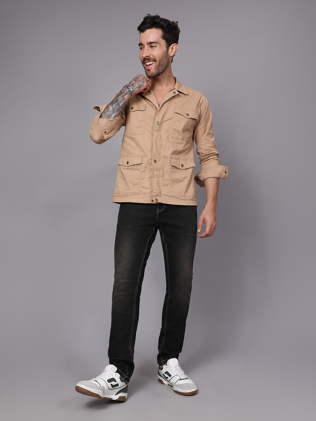 Men Slim Fit Jeans - Charcoal