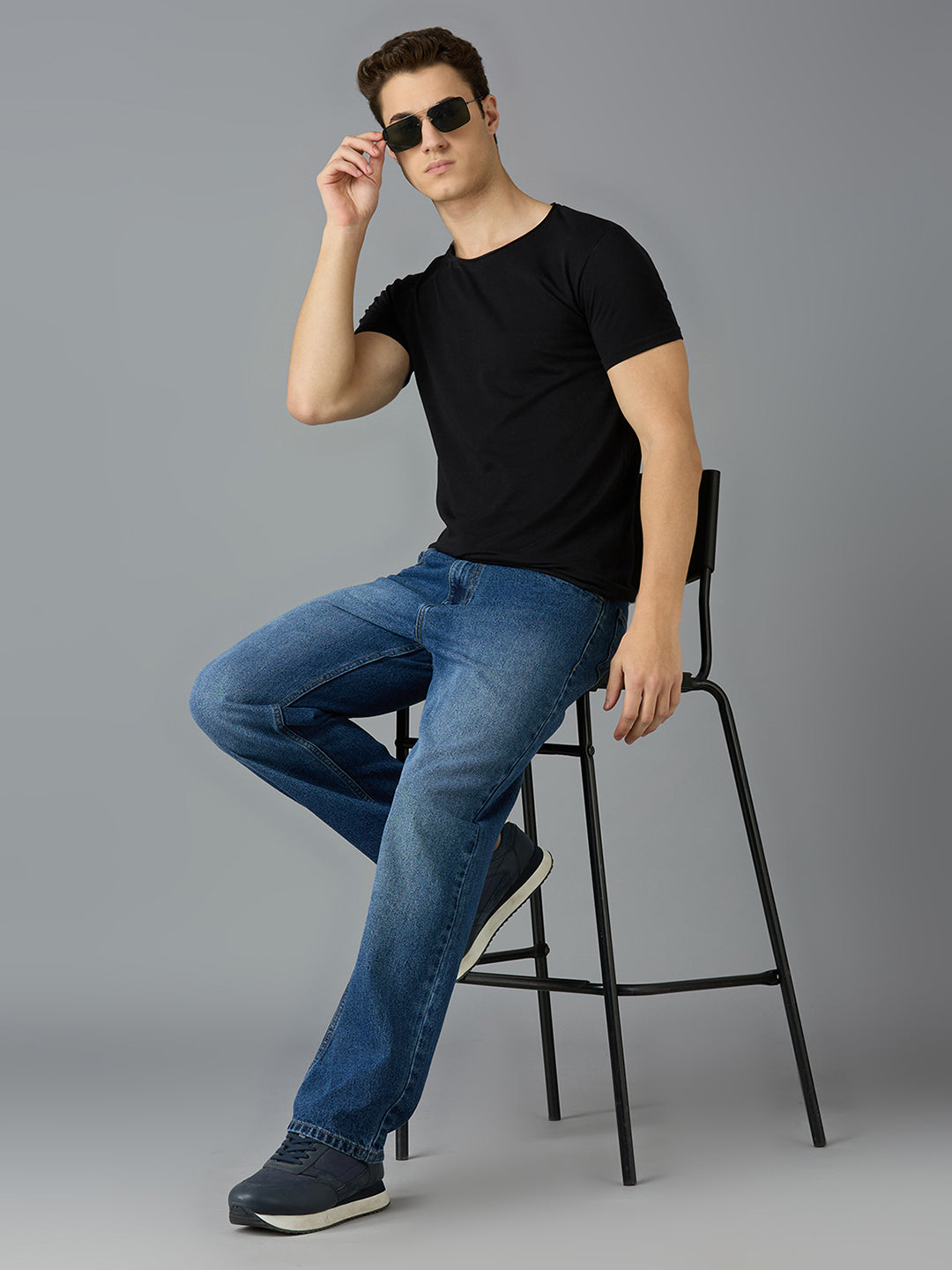Men Casual Wear Regular Fit Blue Jeans