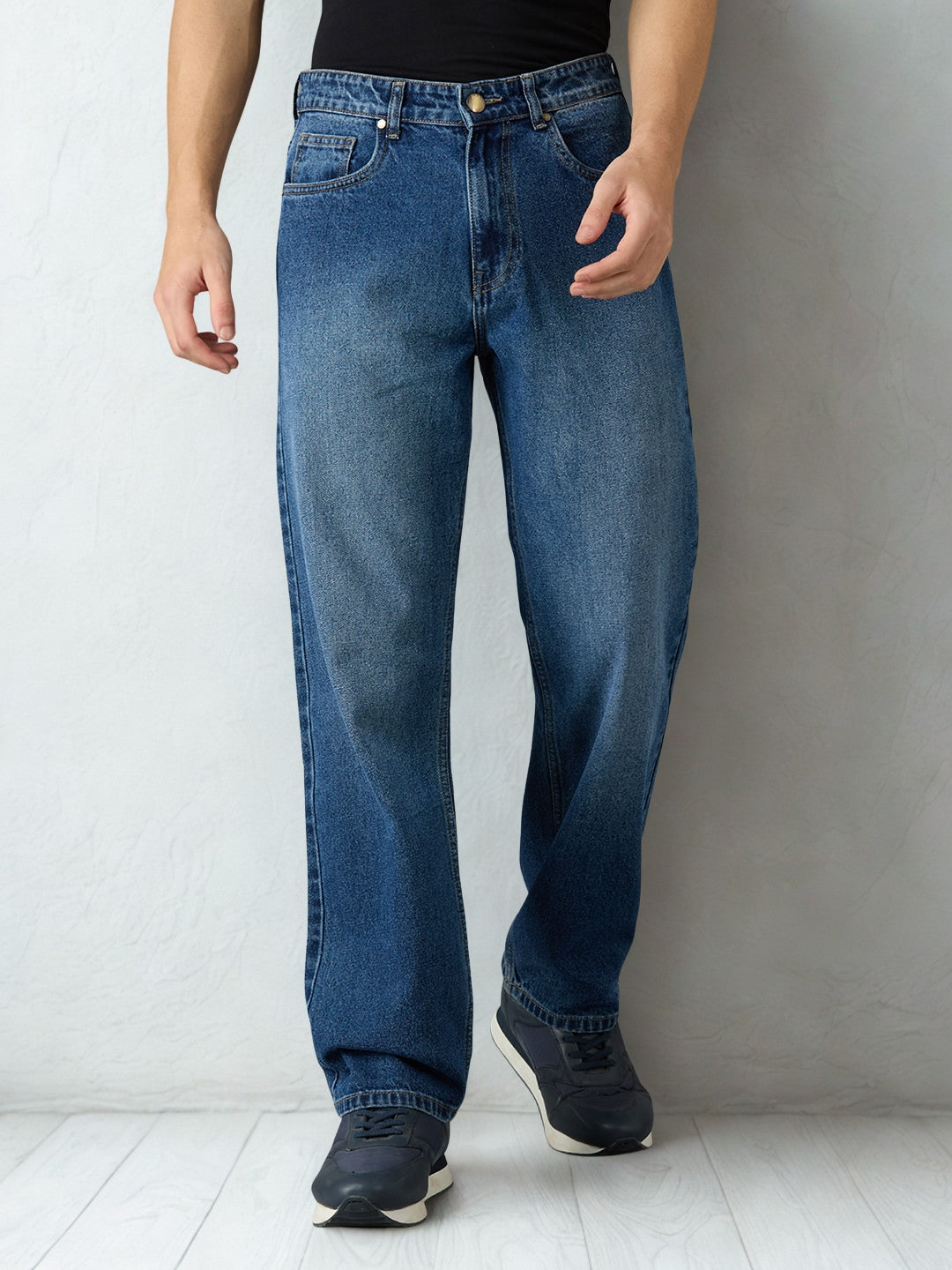 Men Casual Wear Regular Fit Blue Jeans – HangerLoop