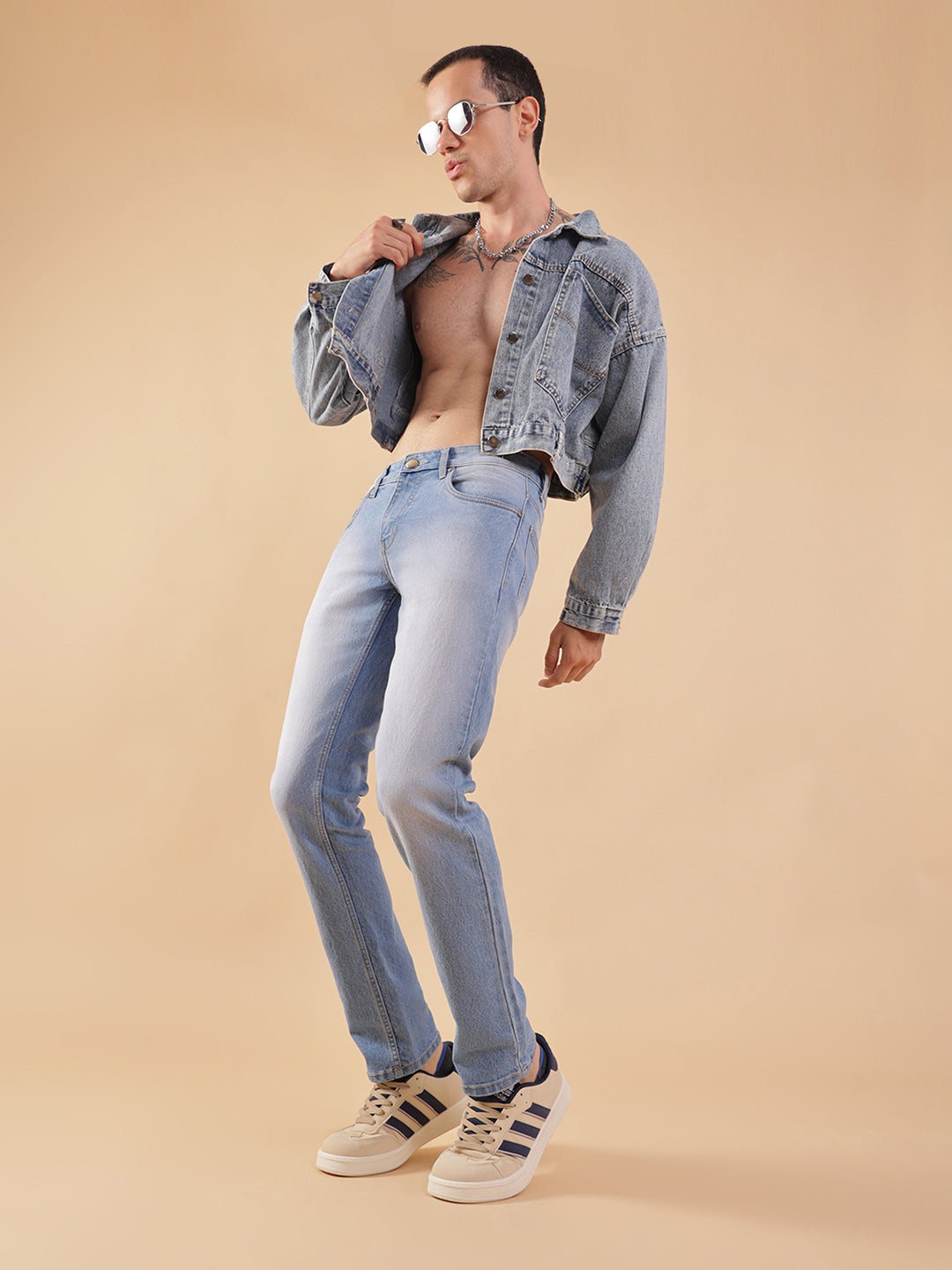 Men Slim Fit Jeans - Light Blue