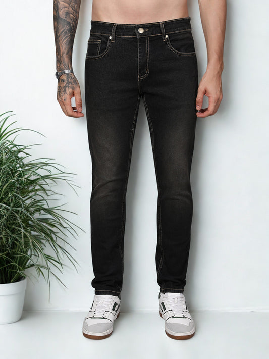 Men Slim Fit Jeans - Charcoal