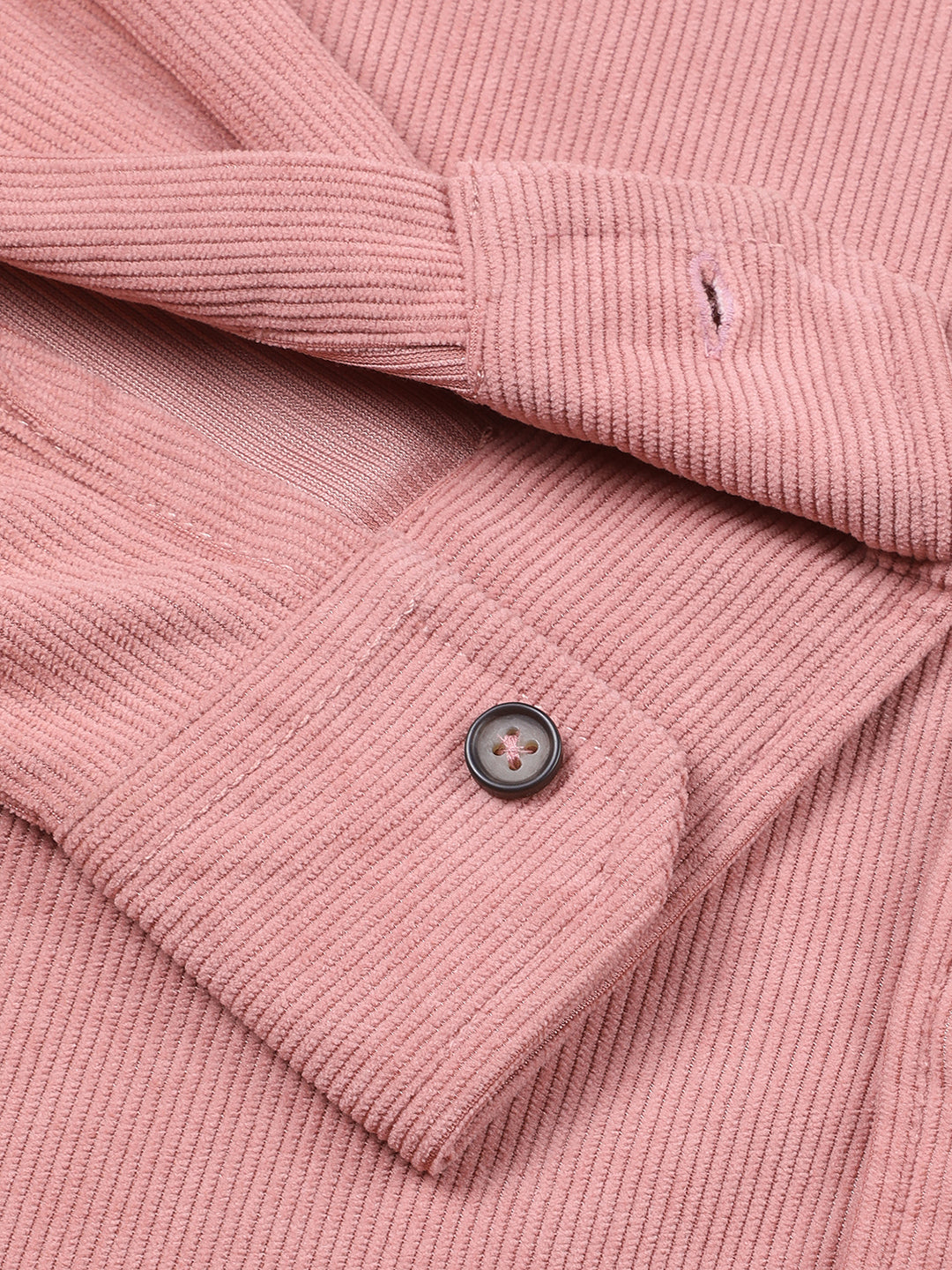 Men’s Corduroy Shirt – Regular Fit, Full Sleeve, Vintage 90’s Style - Peach
