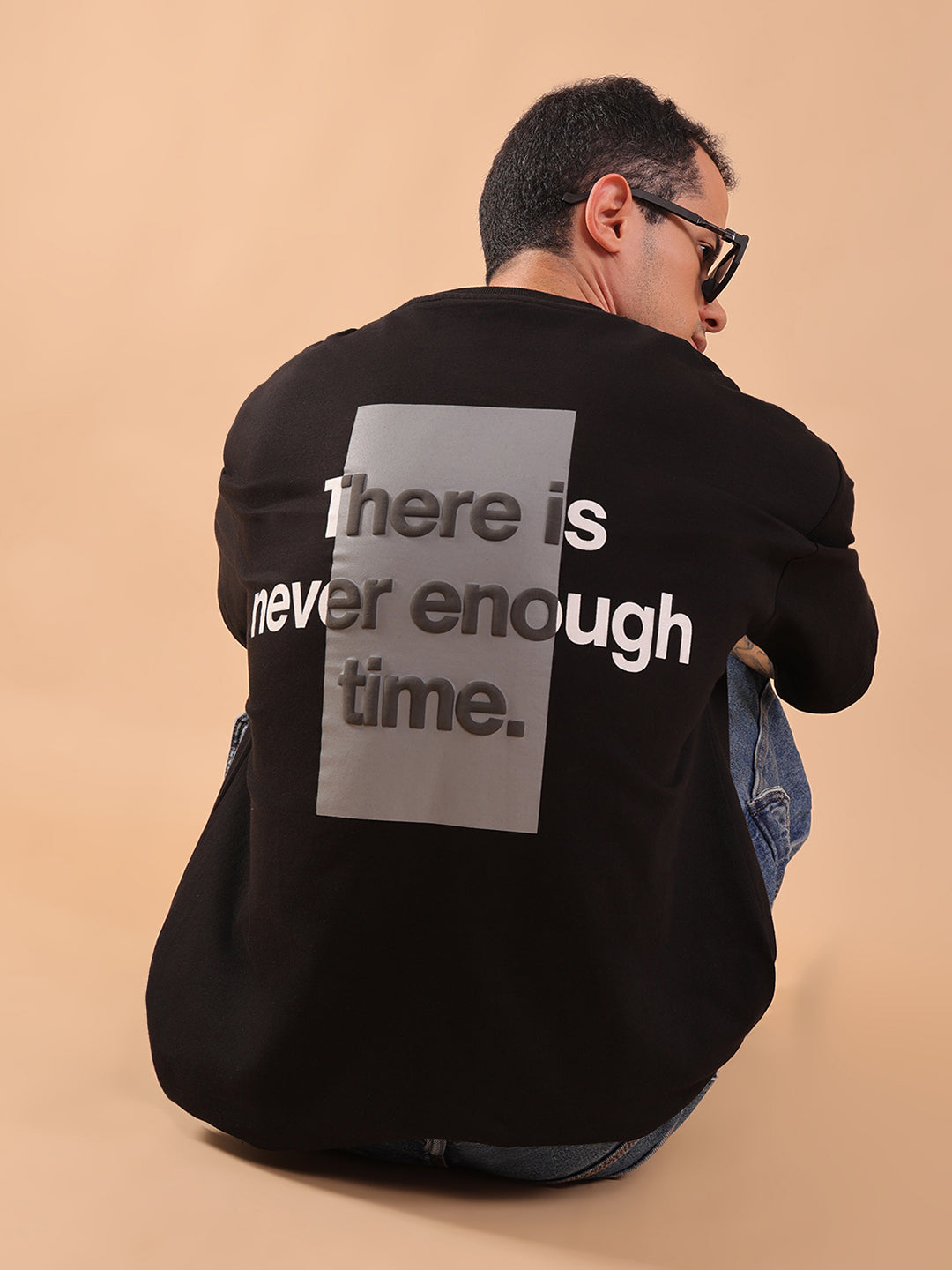 There Is Never Enough Time – Oversized Black T-Shirt | HangerLoop Unisex Streetwear Tee