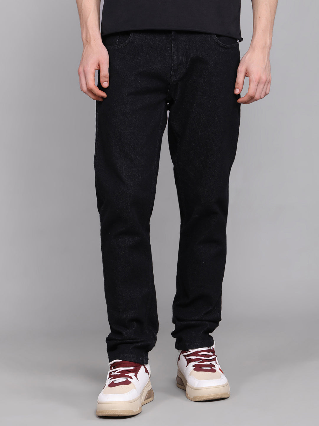 Men Slim Fit Jeans - Black