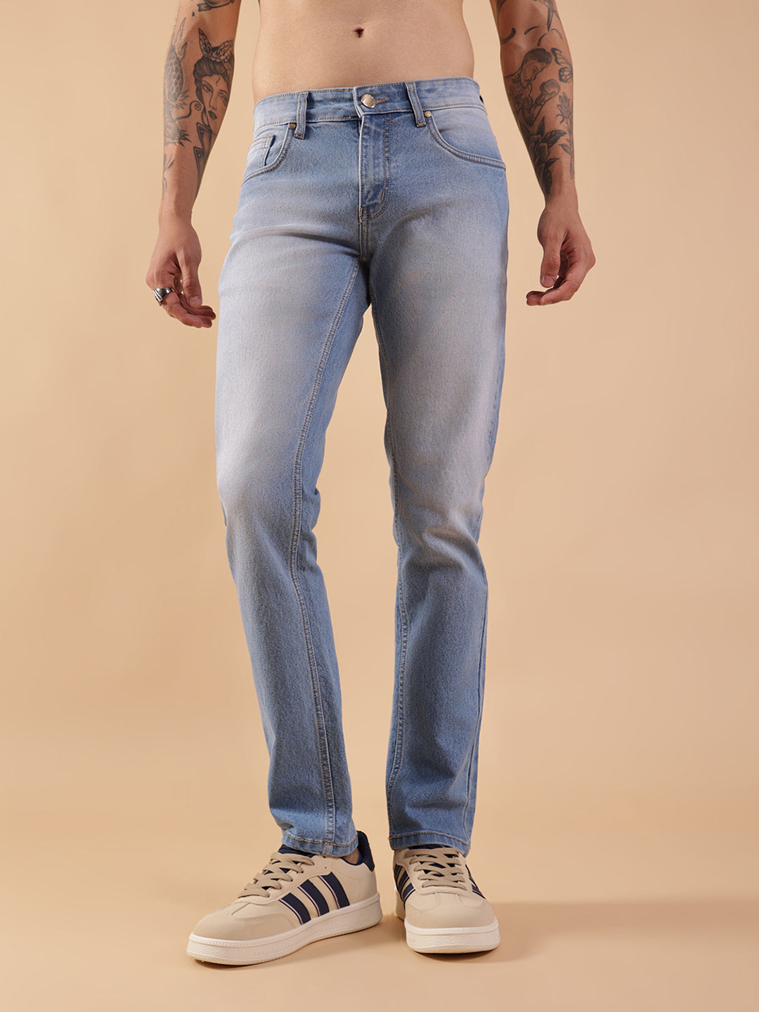 Men Slim Fit Jeans - Light Blue