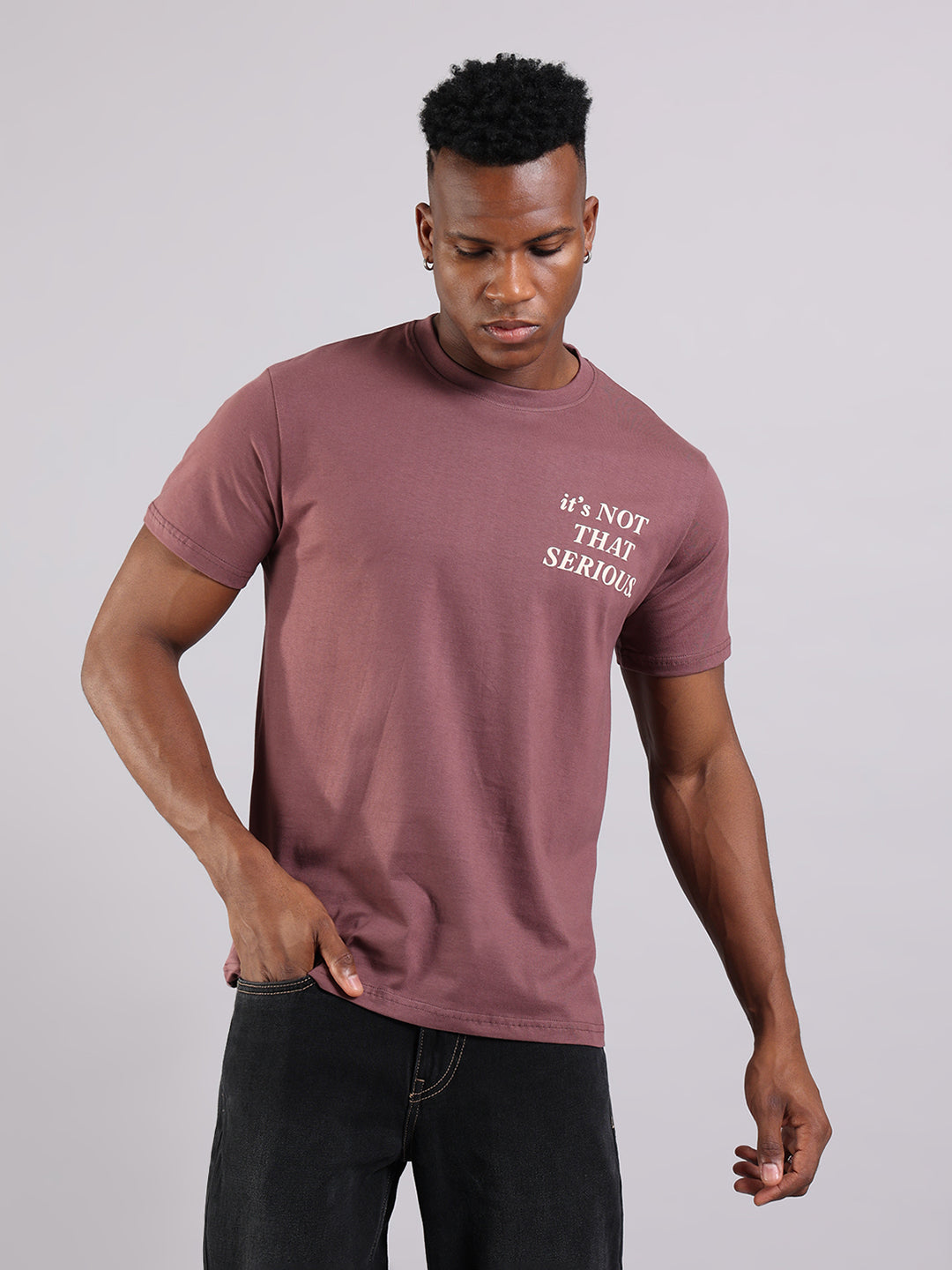 Metalic Rose Regular Fit T-Shirt -  “It’s Not That Serious”