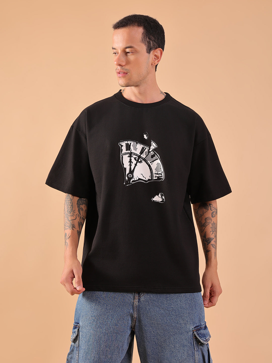 There Is Never Enough Time – Oversized Black T-Shirt | HangerLoop Unisex Streetwear Tee