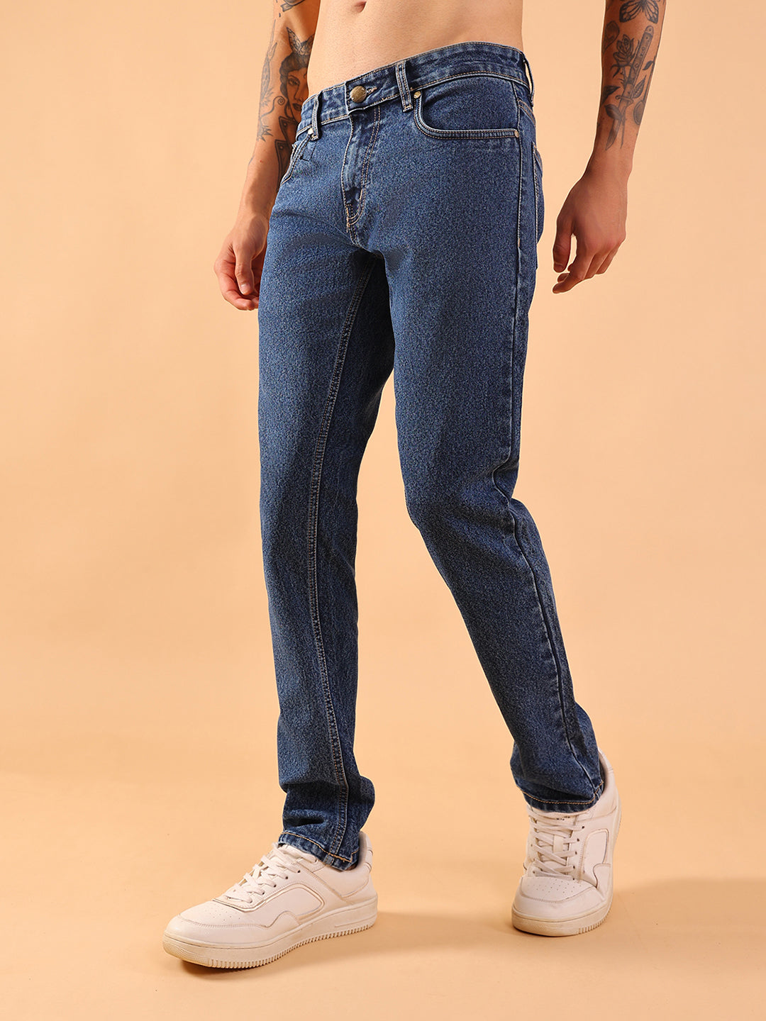 Men Slim Fit Jeans - Faded Indigo