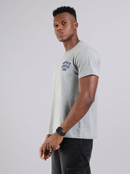 Grey Regular Fit T-Shirt - Brave Mode On
