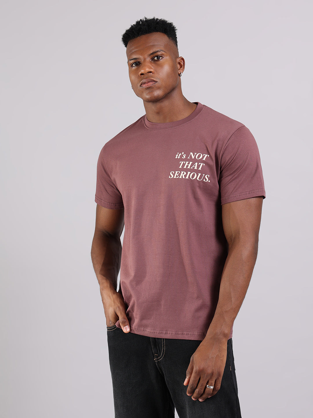 Metalic Rose Regular Fit T-Shirt -  “It’s Not That Serious”
