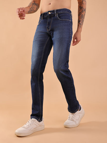 Man's Regular Fit Jeans - Washed Blue