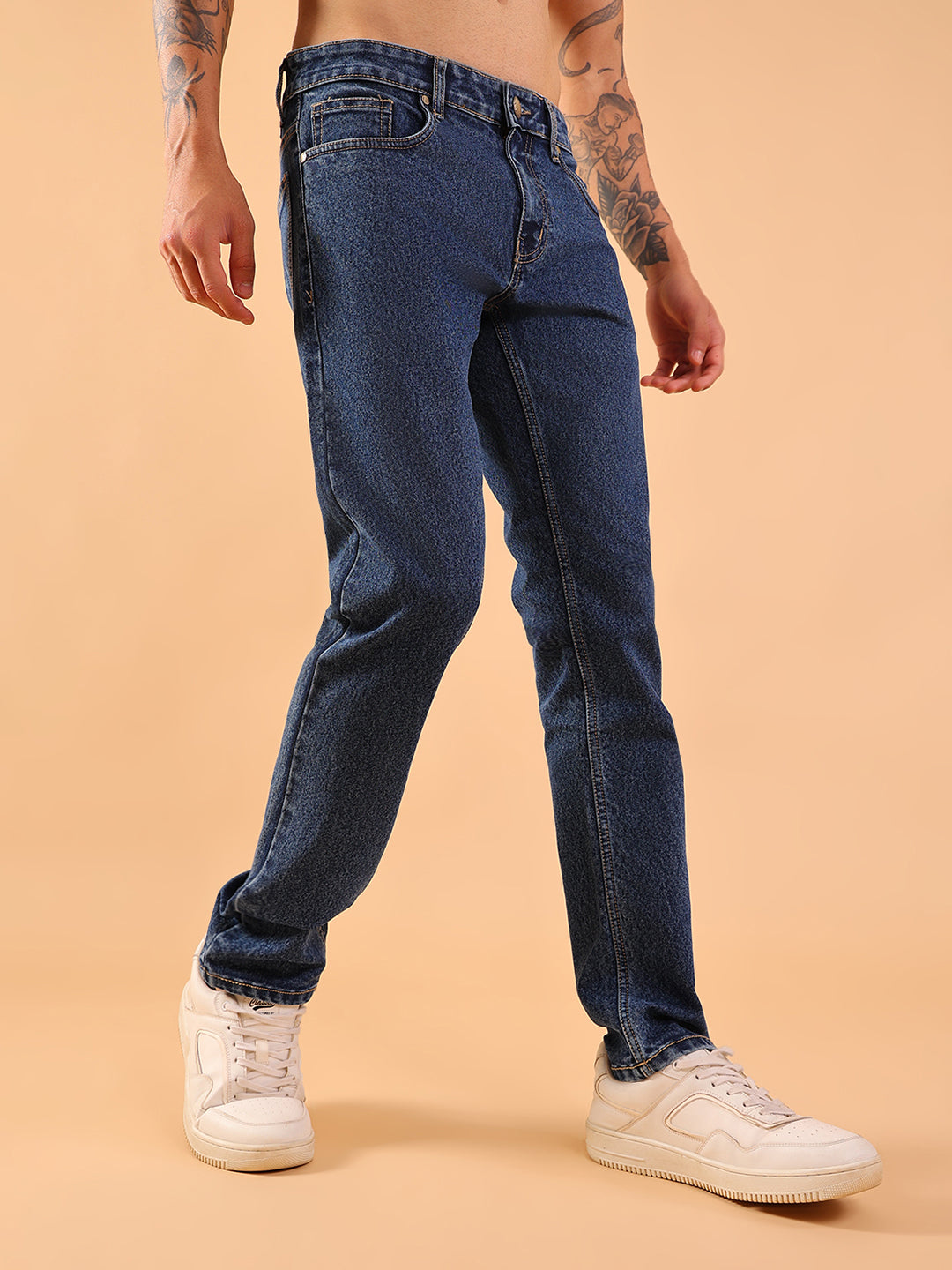 Men Slim Fit Jeans - Faded Indigo