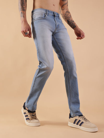 Men Slim Fit Jeans - Light Blue