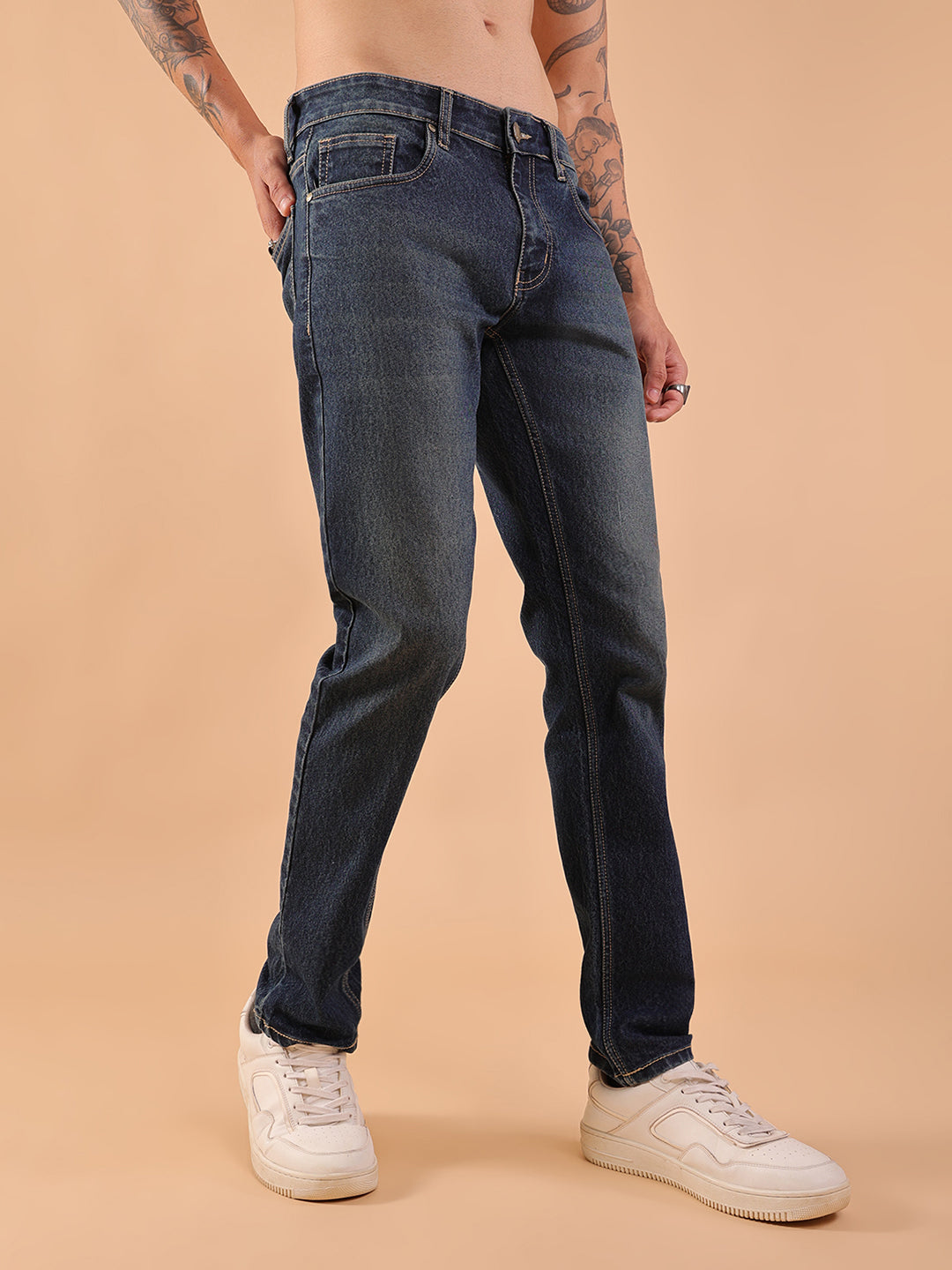 Men Slim Fit Jeans - Dark Indigo