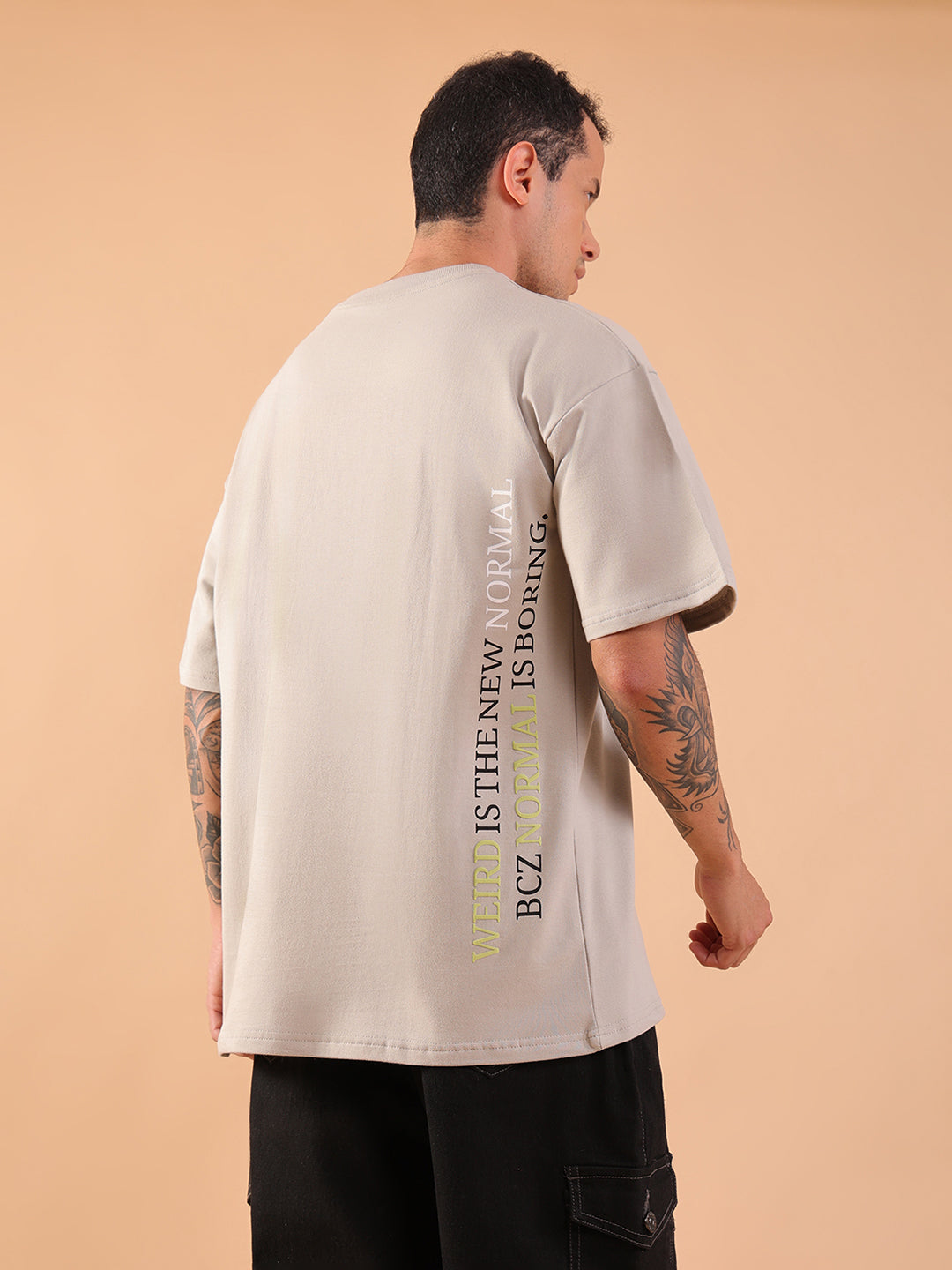 Stay Weird – Oversized Grey T-Shirt| HangerLoop Unisex Streetwear Tee