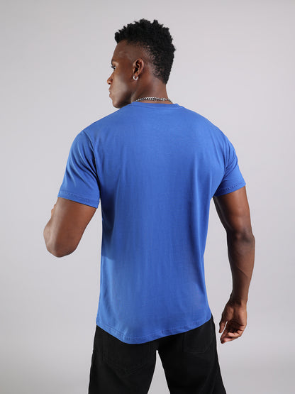 Royal Blue Adventure Quote Regular Fit T-Shirt