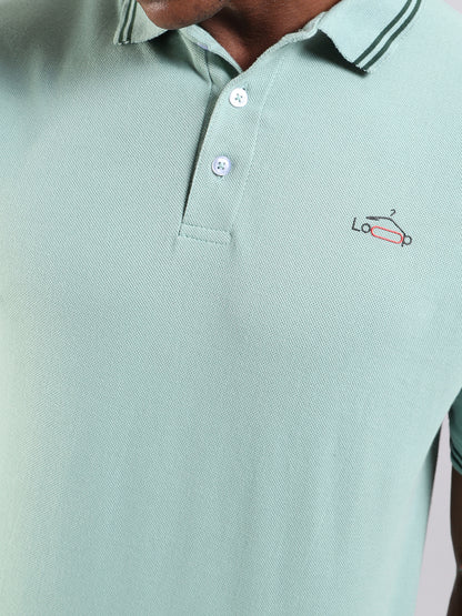 Mint Breeze Cotton Polo T-Shirt