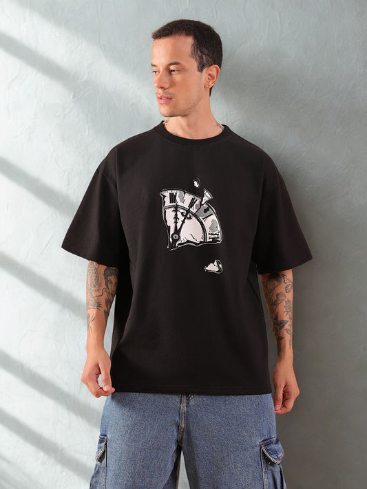 There Is Never Enough Time – Oversized Black T-Shirt | HangerLoop Unisex Streetwear Tee