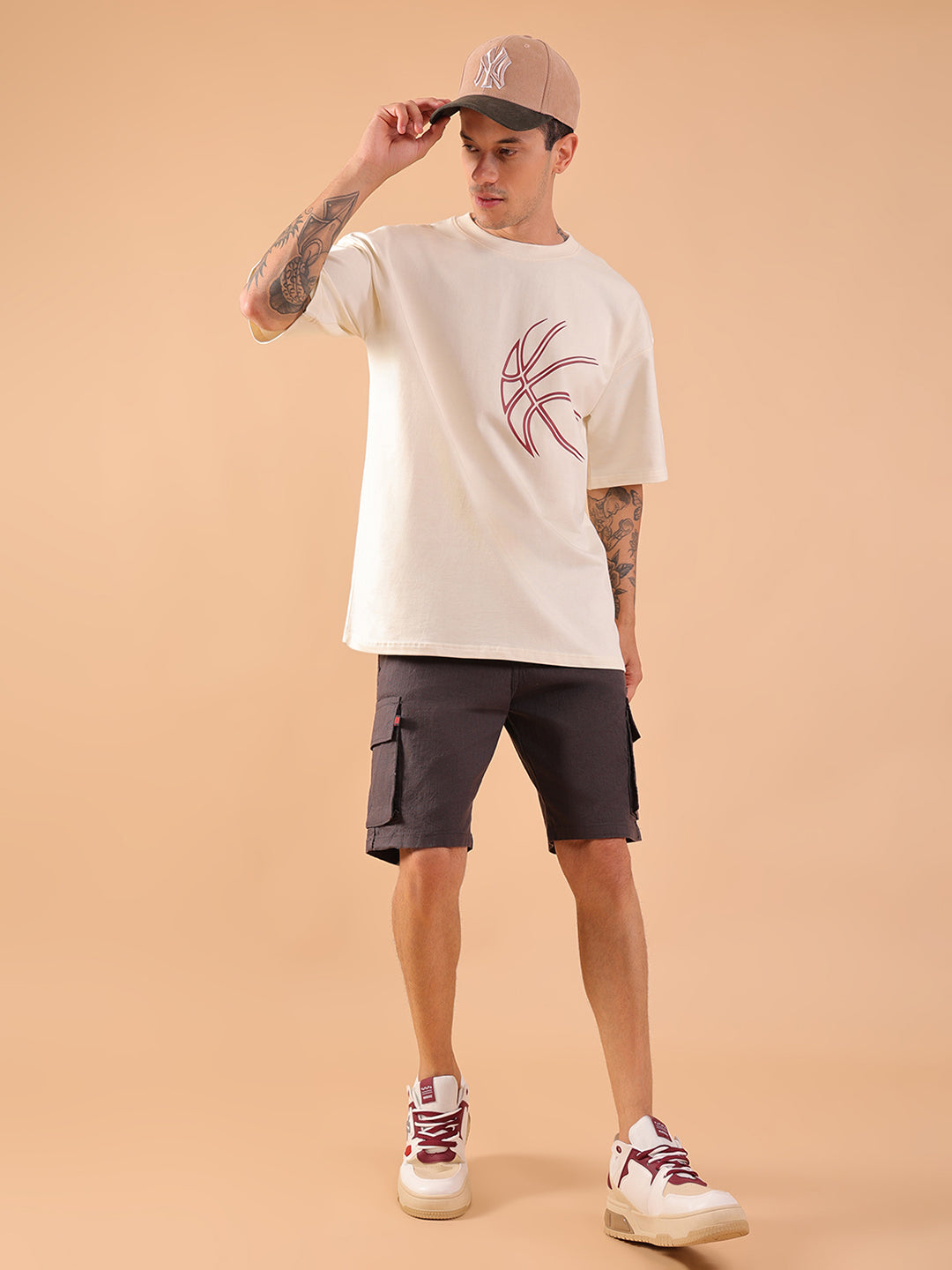 Test All Your Limits – Oversized Antique White T-Shirt | HangerLoop Unisex Streetwear Tee