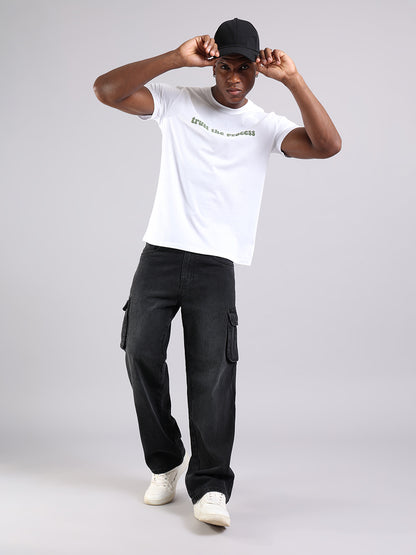 White Regular Fit Tshirt - “Trust the Process”