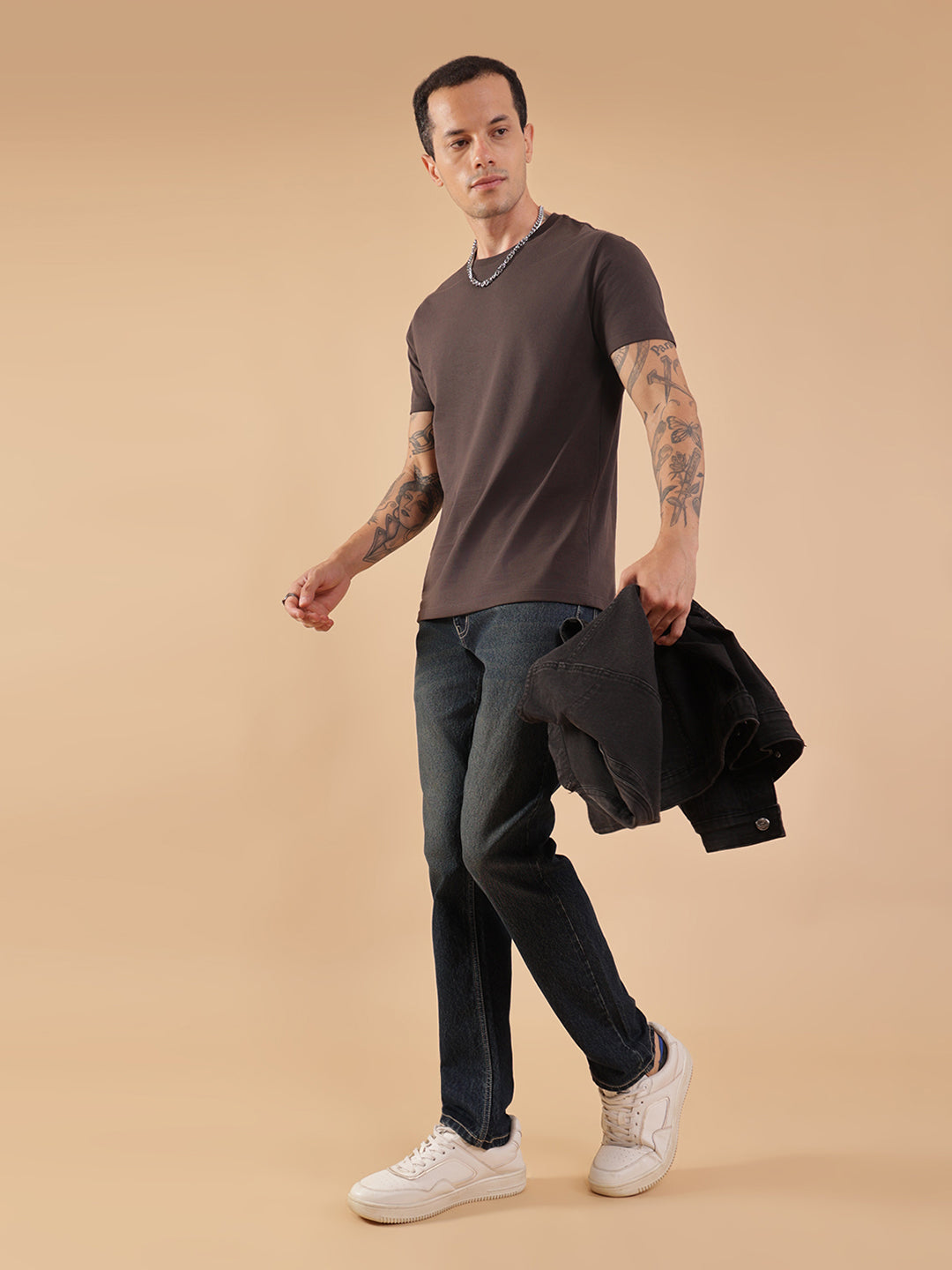 Men Slim Fit Jeans - Vintage Green