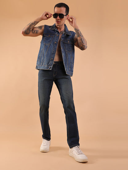 Men Slim Fit Jeans - Dark Indigo