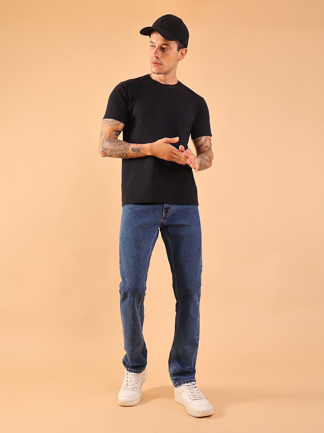 Men Slim Fit Jeans - Faded Indigo