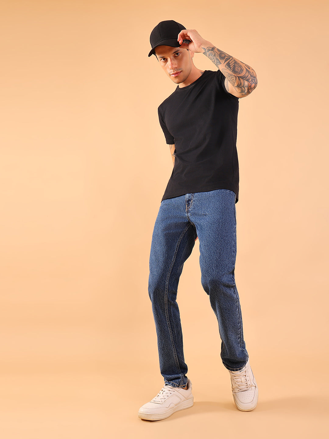 Men Slim Fit Jeans - Faded Indigo