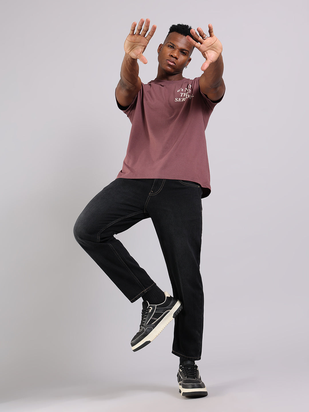 Metalic Rose Regular Fit T-Shirt -  “It’s Not That Serious”
