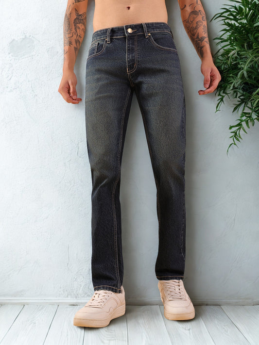 Men Slim Fit Jeans - Vintage Green