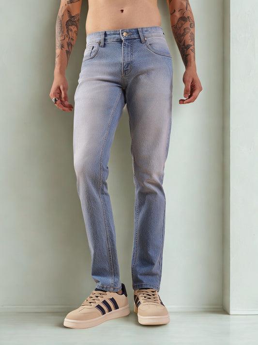 Men Slim Fit Jeans - Light Blue